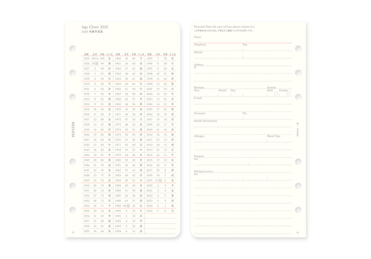 Monthly Schedule Refill 2025 PLT0001 (Bible Size)