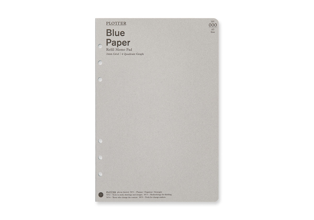 Blue Paper 2mm Grid Quadrant Graph 50 sheets (A5 Size)